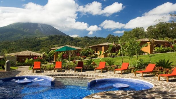 The pool at Nayara Hotel and Gardens, Arenal, Costa Rica