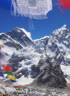 Mount Everest and Nuptse in the Nepal Himalaya