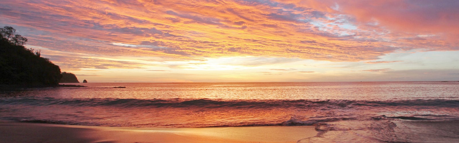 Sunset on the beach in Guanacaste, Costa Rica