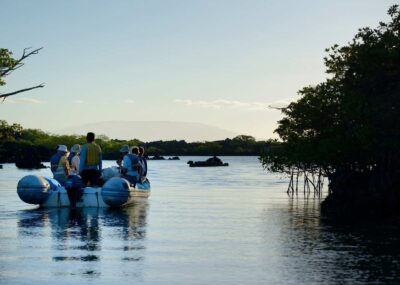 Cruising into Elizabeth Bay on Isabela Island